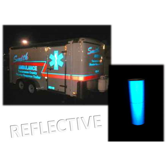 [4x] 3M‎ BLUE Engineer Grade Reflective Graphic Vinyl Tape 4" x 9" Sheet - Picture 2 of 4